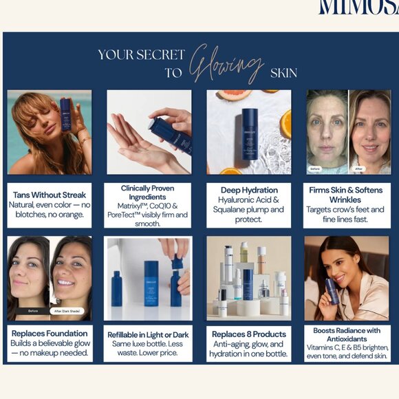 Mimosa Lane - 8-in-1 Age Defying Serum + Sunless Tanner (Light Shade) - Picture 3 of 5